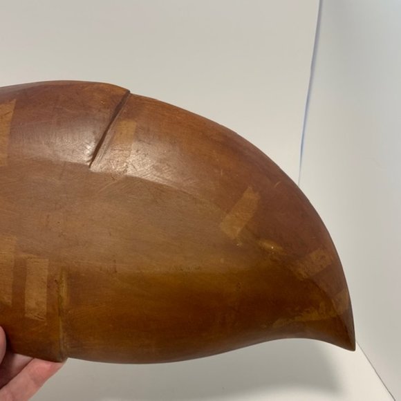 Wood Leaf Serving Snack Platter - Picture 4 of 4